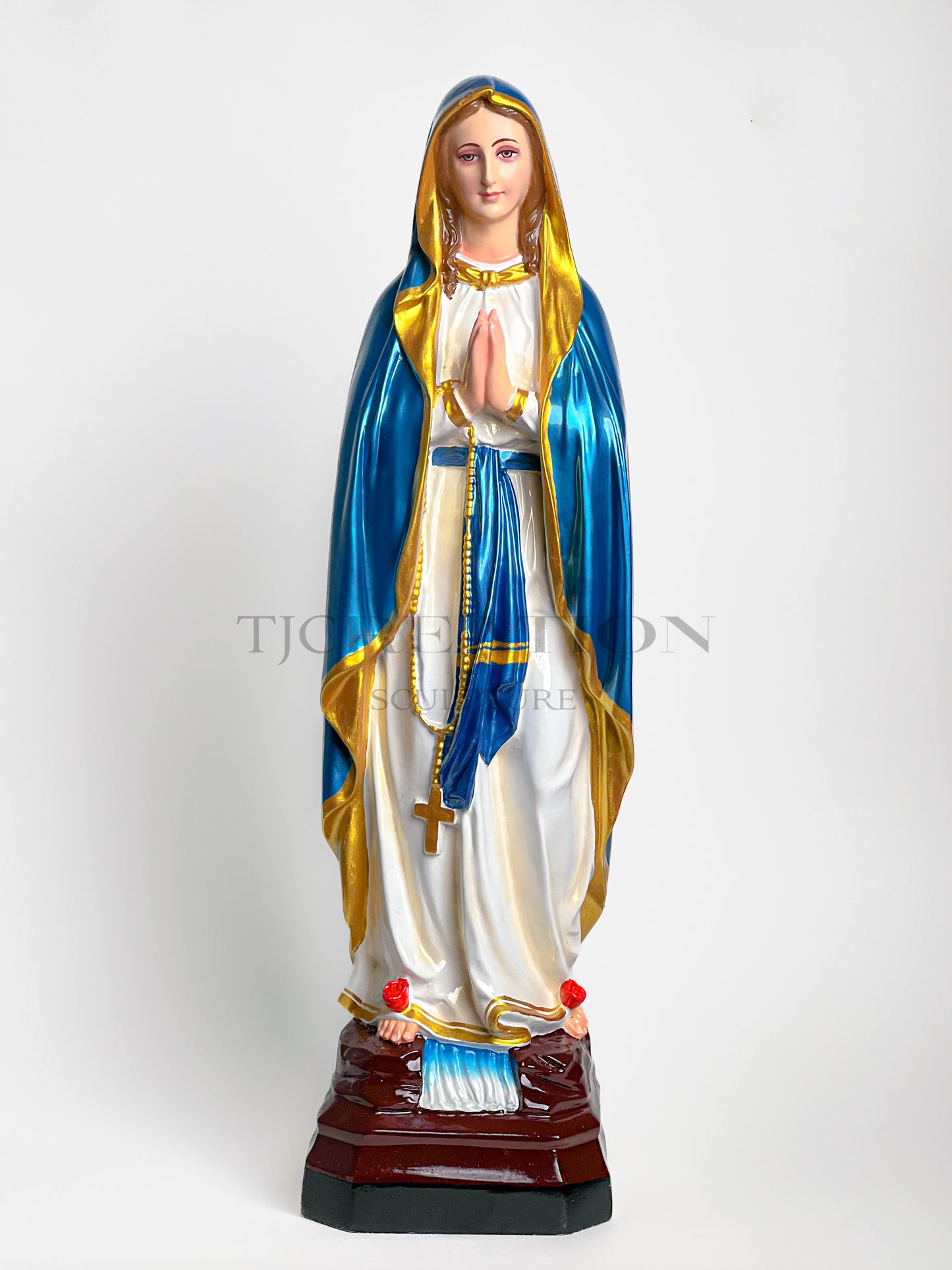 Blessed Virgin Mary / Our Lady of Lourdes Statue 24 inches Metallic Stardust