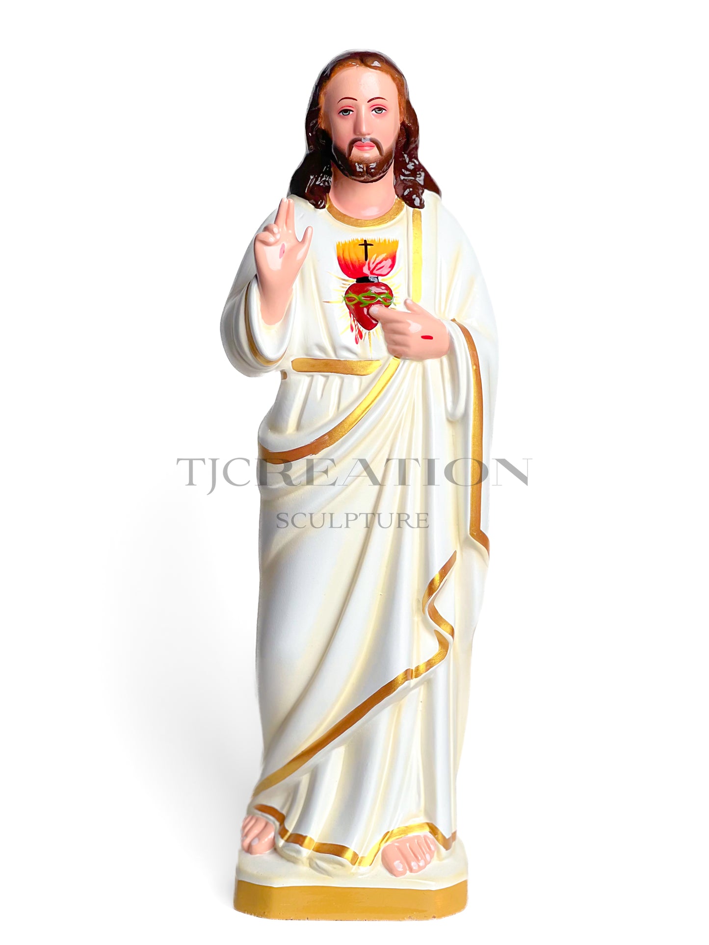 Sacred Heart of Jesus Statue – Hand-Painted Catholic Figurine 18 inches