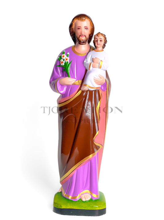 St. Joseph with Child Jesus 18 inch Statue – Handcrafted Figurine by TJ Creation Sculpture