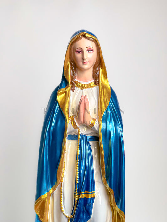 Blessed Virgin Mary / Our Lady of Lourdes Statue 24 inches Metallic Stardust