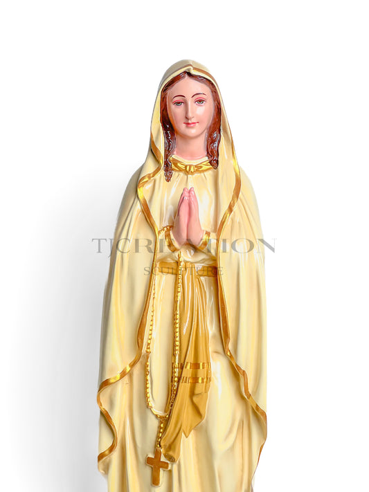 Handcrafted Virgin Mary Statue 24 inches- Ivory Finish