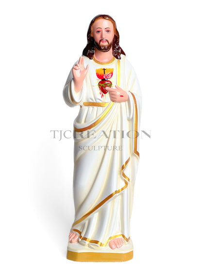 Sacred Heart of Jesus Statue – Hand-Painted Catholic Figurine 18 inches
